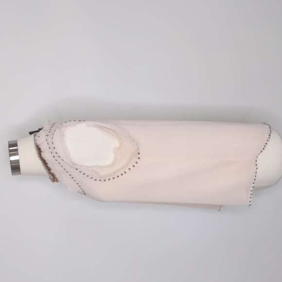 MNG Causal Tank Blouse soft pink with silver studs size Small - Picture 3 of 10